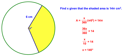 Sector Area Example 2